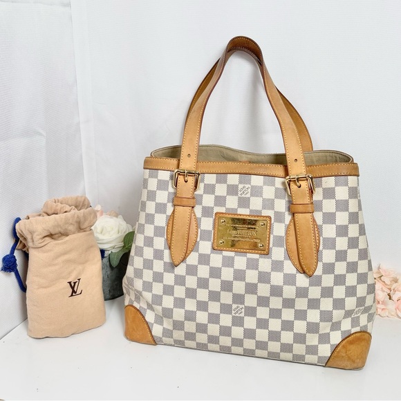 Louis Vuitton Damier Azur Hampstead MM Bag tote Large blue - Picture 3 of 17
